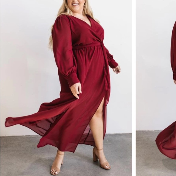 Baltic Born Celine Maxi Dress - Wine Red 3XL - Picture 8 of 15